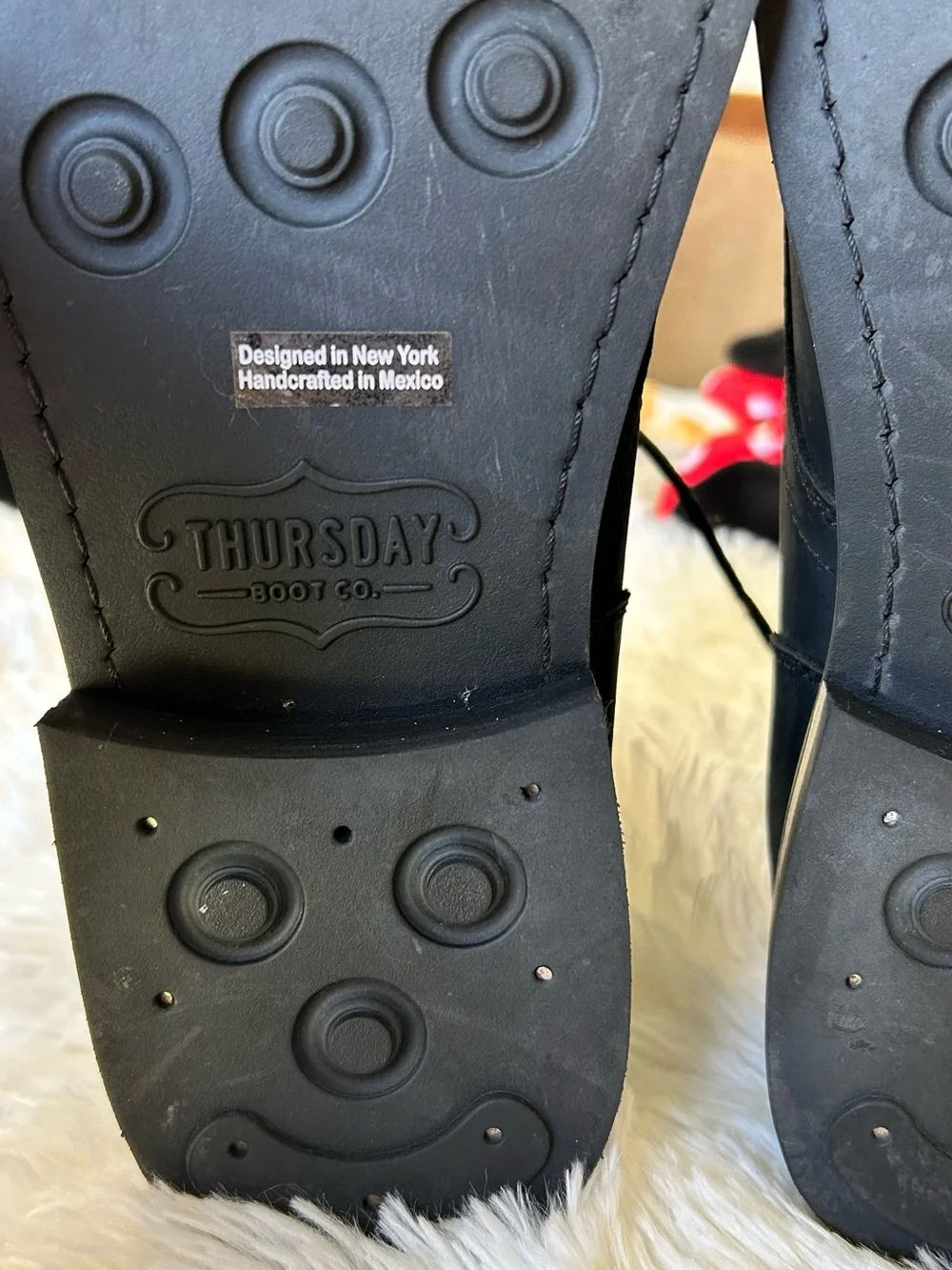 Thursday Boot Company Black Leather Lace-Up Boots
